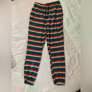 Christmas color pajama pants stripped